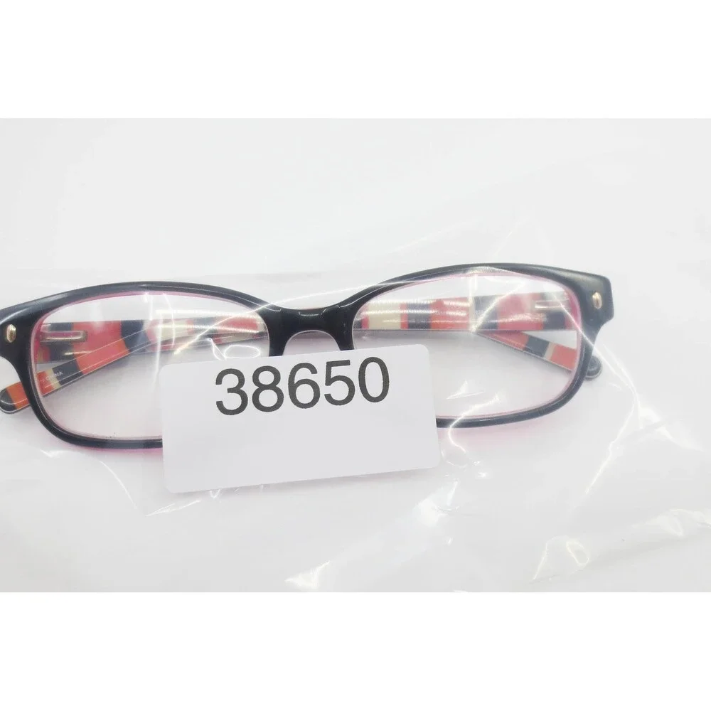 Kate Spade New York Cyann 0X78 Black Pink Striped Eyeglasses Frames 50-15-135